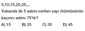 5. sınıf matematik örüntüler testi çöz, pdf indir