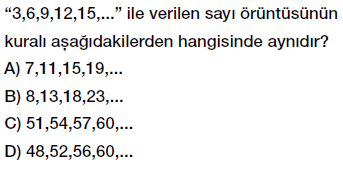 5. sınıf matematik örüntüler testi çöz, pdf indir