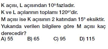 6 Sınıf Açılar Testi Çöz