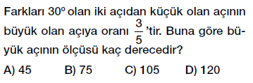 6 Sınıf Açılar Testi Çöz