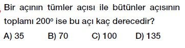 6. sınıf açılar, ters açılar, komşu açılar, tümler açılar, bütünler açılar testi çöz pdf indir