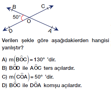 6. sınıf açılar, ters açılar, komşu açılar, tümler açılar, bütünler açılar testi çöz pdf indir