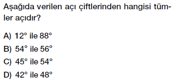 6. sınıf açılar, ters açılar, komşu açılar, tümler açılar, bütünler açılar testi çöz pdf indir