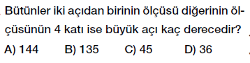 6. sınıf açılar, ters açılar, komşu açılar, tümler açılar, bütünler açılar testi çöz pdf indir