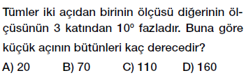 6. sınıf açılar, ters açılar, komşu açılar, tümler açılar, bütünler açılar testi çöz pdf indir