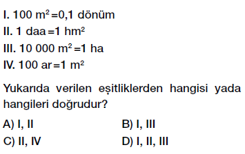 6. sınıf arazi ölçme birimleri testi çöz, pdf indir