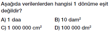6. sınıf arazi ölçme birimleri testi çöz, pdf indir