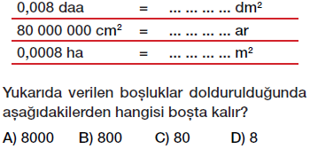 6. sınıf arazi ölçme birimleri testi çöz, pdf indir
