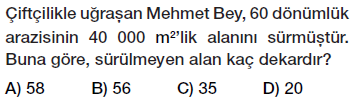 6. sınıf arazi ölçme birimleri testi çöz, pdf indir