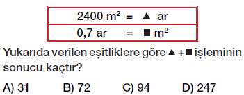 6. sınıf arazi ölçme birimleri testi çöz, pdf indir