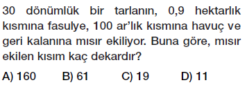 6. sınıf arazi ölçme birimleri testi çöz, pdf indir