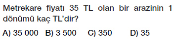 6. sınıf arazi ölçme birimleri testi çöz, pdf indir