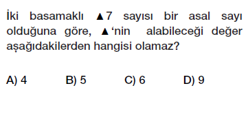 6. Sınıf Asal Sayılar Testi Çöz