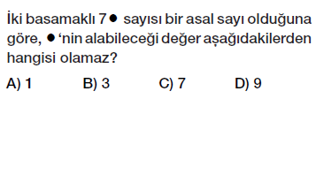 6. Sınıf Asal Sayılar Testi Çöz