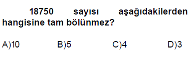 6. sınıf bölünebilme cevaplı testi çöz