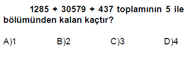 6. sınıf bölünebilme cevaplı testi çöz