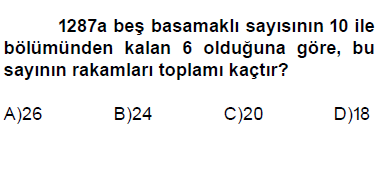 6. sınıf bölünebilme cevaplı testi çöz