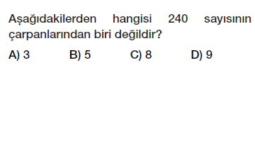 6. sınıf çarpanlar ve katlar testi çöz