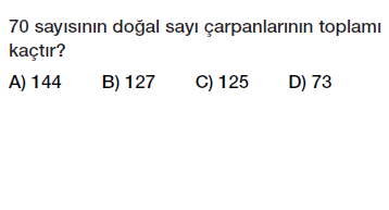 6. sınıf çarpanlar ve katlar testi çöz