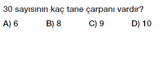 6. Sınıf 1.Dönem 2. Matematik Yazılı Sınavı Çöz