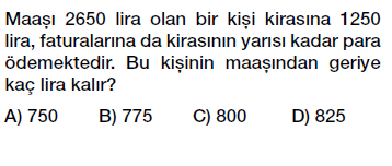 6. sınıf doğal sayı problemleri testi çöz indir