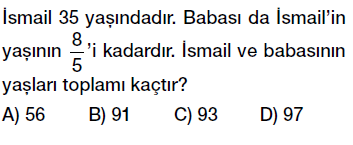 6. sınıf kesir problemleri testi çöz indir