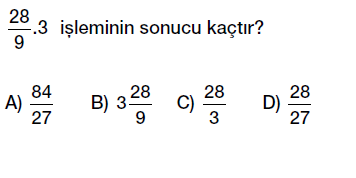 6.sınıf kesirlerle çaprma işlemi testi çöz, pdf indir