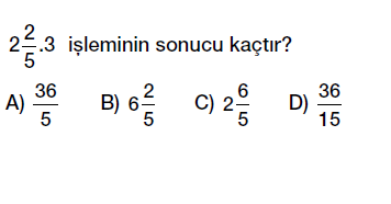 6.sınıf kesirlerle çaprma işlemi testi çöz, pdf indir
