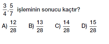 6.sınıf kesirlerle çaprma işlemi testi çöz, pdf indir