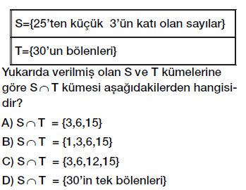 6. sınıf kümelerde birleşim ve kesişim işlemleri testi çöz cevaplı indir