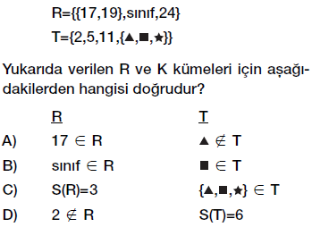 6. Sınıf kümenin elemanı ve eleman sayısı testi çöz indir