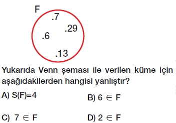 6. Sınıf kümenin elemanı ve eleman sayısı testi çöz indir