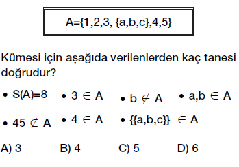 6. Sınıf kümenin elemanı ve eleman sayısı testi çöz indir