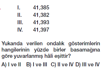 6. sınıf ondalık kesirler çözümleme ve yuvarlama testi çöz indir
