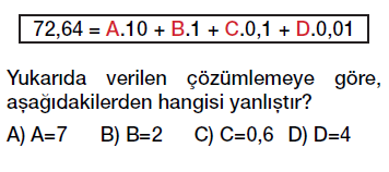 6. sınıf ondalık kesirler çözümleme ve yuvarlama testi çöz indir