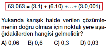 6. sınıf ondalık kesirler çözümleme ve yuvarlama testi çöz indir