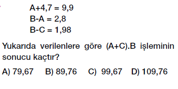 6. sınıf ondalık gösterim problemleri testi çöz indir