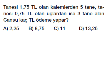 6. sınıf ondalık gösterim problemleri testi çöz indir
