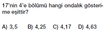 6.sınıf ondalık gösterim, ondalık kesirler bölme kesir ilişkisi testi çöz indir