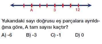 6. Sınıf Tam Sayıları tanıyalım ve sayı doğrusunda gösterelim testi çöz