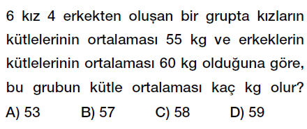 6. Sınıf Veri Analizi, Aritmetik ortalama ve açıklık testi çöz