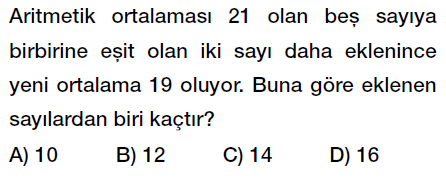 6. Sınıf Veri Analizi, Aritmetik ortalama ve açıklık testi çöz