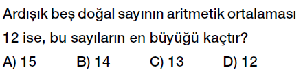 6. Sınıf Veri Analizi, Aritmetik ortalama ve açıklık testi çöz
