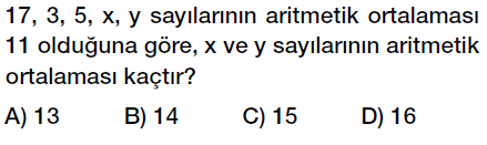 6. Sınıf Veri Analizi, Aritmetik ortalama ve açıklık testi çöz