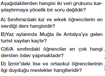 6. sınıf veri toplama ve değerlendirme testi çöz, pdf indir