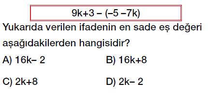 7. Sınıf Cebirsel ifadeler toplama ve çıkarma işlemi test çöz, pdf testi indir