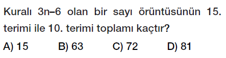 7. Sınıf Sayı Örüntüleri  Genel Kuralı Cebirsel İfadeler Örüntüler testi çöz