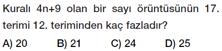 7. Sınıf Sayı Örüntüleri  Genel Kuralı Cebirsel İfadeler Örüntüler testi çöz