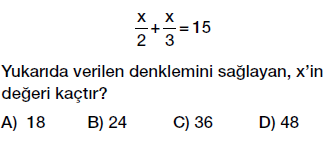 7. Sınıf Denklem ve Eşitlik Konusu Denklem Çözme testi çöz, pdf indir