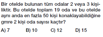 7. Sınıf Denklem ve Eşitlik Konusu Denklem Problemleri testi çöz, pdf indir